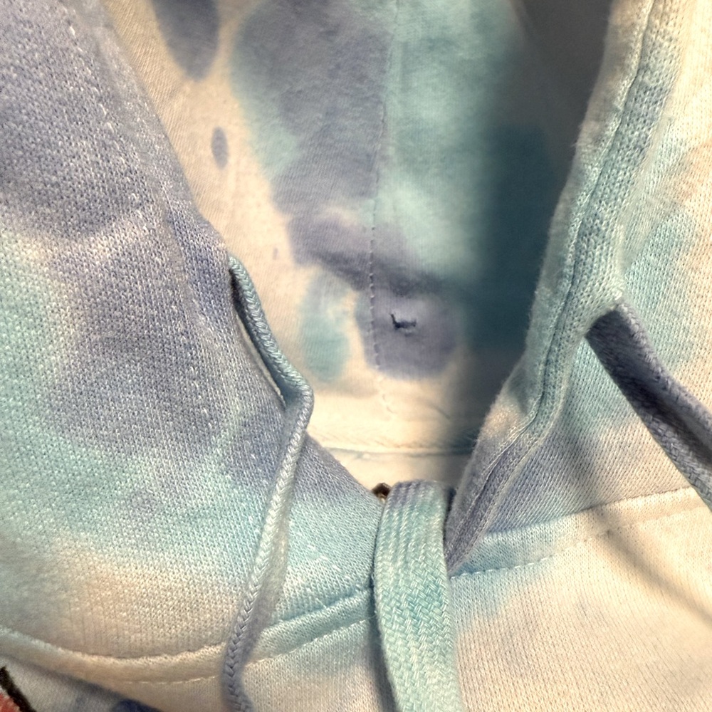 ACDC For Those About To Rock 1982 Tour Hoodie Blue Tie Dye Mens XL Graphic - Picture 4 of 5